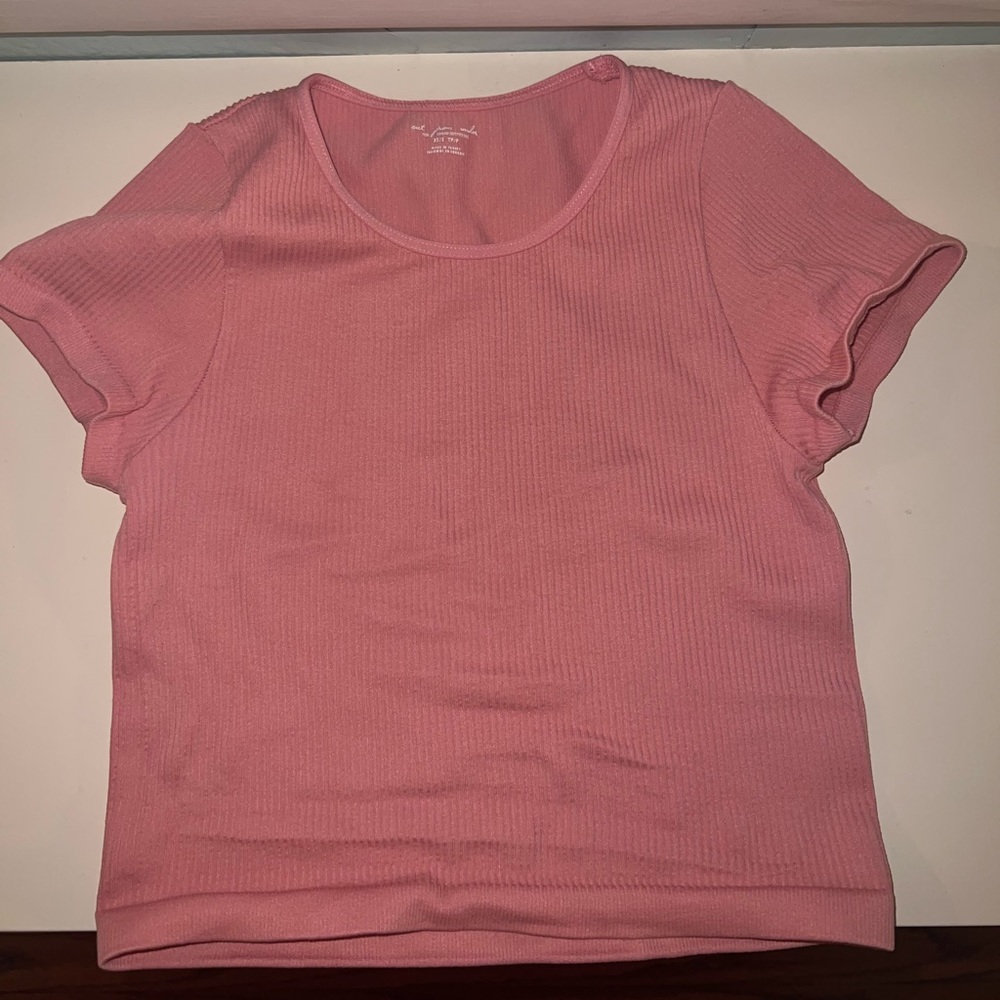 urban outfitters pink baby tee